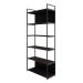 Estante com 4 Prateleiras e 2 Nichos Brooklyn Terracota e Preta 80 cm