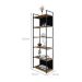 Estante com 4 Prateleiras e 2 Nichos Brooklyn Vermont e Preta 60 cm