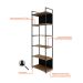 Estante com 4 Prateleiras e 2 Nichos Brooklyn Vermont e Preta 60 cm