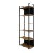 Estante com 4 Prateleiras e 2 Nichos Brooklyn Vermont e Preta 60 cm