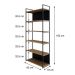 Estante com 4 Prateleiras e 2 Nichos Brooklyn Vermont e Preta 80 cm