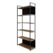 Estante com 4 Prateleiras e 2 Nichos Brooklyn Vermont e Preta 80 cm