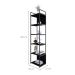 Estante com 4 Prateleiras e 2 Nichos Nicho Brooklyn Preta 45 cm