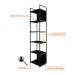 Estante com 4 Prateleiras e 2 Nichos Nicho Brooklyn Preta 45 cm