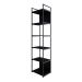 Estante com 4 Prateleiras e 2 Nichos Nicho Brooklyn Preta 45 cm