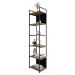 Estante com 4 Prateleiras e 2 Nichos Nicho Brooklyn Vermont e Preta 45 cm