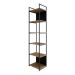 Estante com 4 Prateleiras e 2 Nichos Nicho Brooklyn Vermont e Preta 45 cm