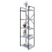 Estante com 5 Prateleiras Brooklyn Branca e Preta 45 cm