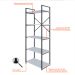 Estante com 5 Prateleiras Brooklyn Branca e Preta 60 cm