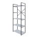 Estante com 5 Prateleiras Brooklyn Branca e Preta 60 cm