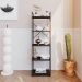 Estante com 5 Prateleiras Brooklyn Preta 45 cm