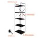 Estante com 5 Prateleiras Brooklyn Preta 45 cm