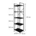 Estante com 5 Prateleiras Brooklyn Preta 45 cm