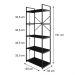 Estante com 5 Prateleiras Brooklyn Preta 60 cm