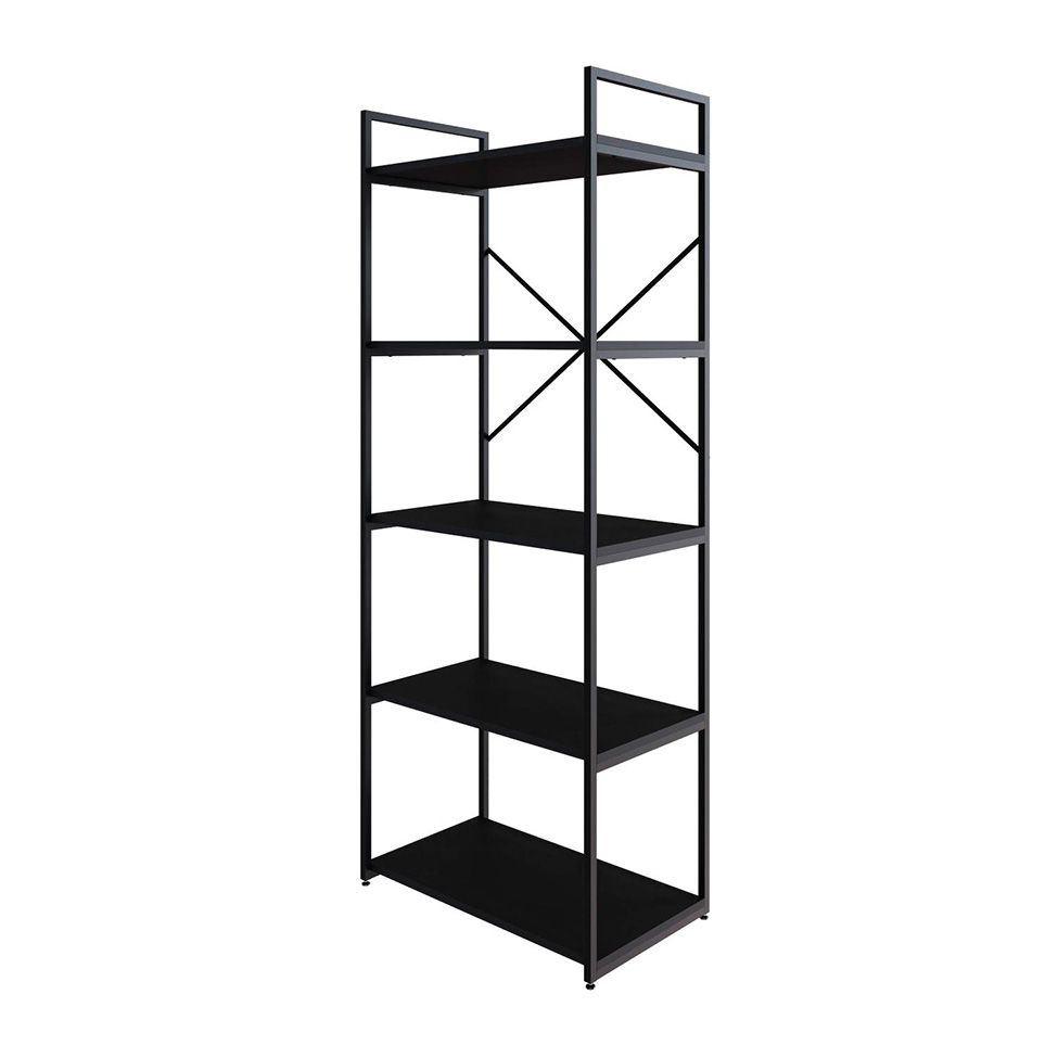 Estante com 5 Prateleiras Brooklyn Preta 60 cm