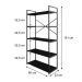 Estante com 5 Prateleiras Brooklyn Preta 80 cm