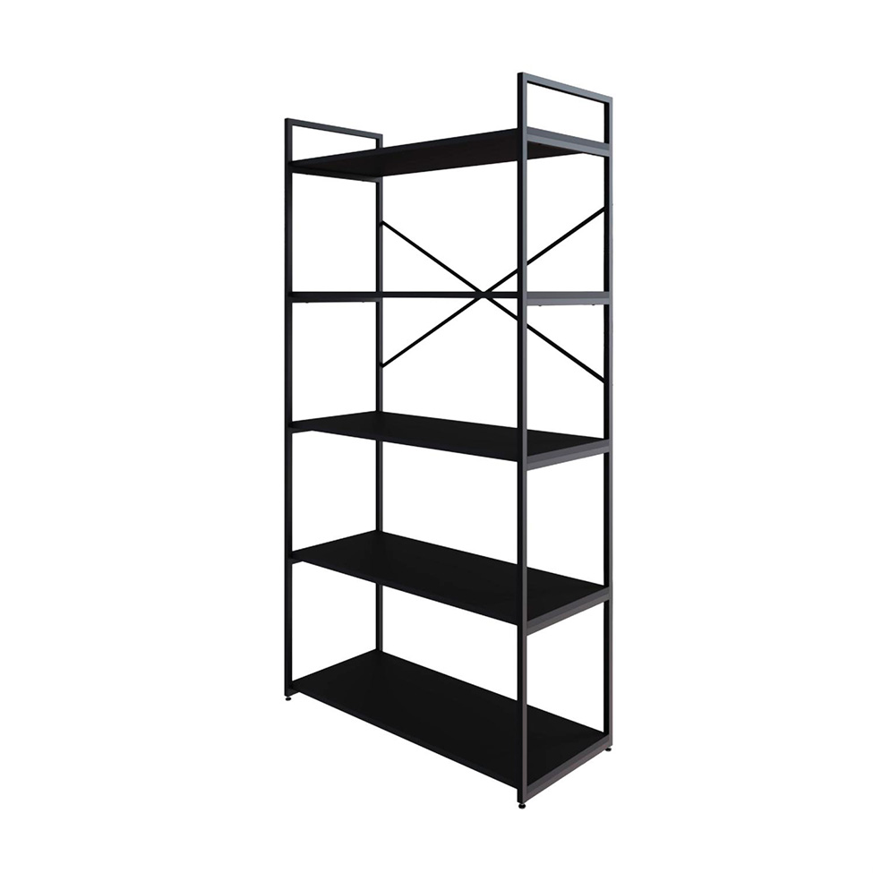 Estante com 5 Prateleiras Brooklyn Preta 80 cm