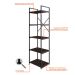 Estante com 5 Prateleiras Brooklyn Terracota e Preta 45 cm