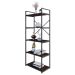 Estante com 5 Prateleiras Brooklyn Terracota e Preta 60 cm