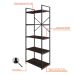 Estante com 5 Prateleiras Brooklyn Terracota e Preta 60 cm