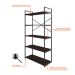 Estante com 5 Prateleiras Brooklyn Terracota e Preta 80 cm
