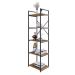 Estante com 5 Prateleiras Brooklyn Vermont e Preta 45 cm