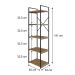 Estante com 5 Prateleiras Brooklyn Vermont e Preta 45 cm