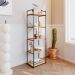 Estante com 5 Prateleiras Brooklyn Vermont e Preta 45 cm