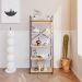 Estante com 5 Prateleiras Brooklyn Vermont e Preta 60 cm