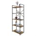 Estante com 5 Prateleiras Brooklyn Vermont e Preta 60 cm