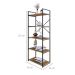 Estante com 5 Prateleiras Brooklyn Vermont e Preta 60 cm
