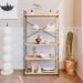 Estante com 5 Prateleiras Brooklyn Vermont e Preta 80 cm