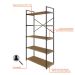 Estante com 5 Prateleiras Brooklyn Vermont e Preta 80 cm