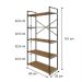 Estante com 5 Prateleiras Brooklyn Vermont e Preta 80 cm