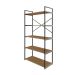 Estante com 5 Prateleiras Brooklyn Vermont e Preta 80 cm
