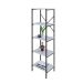 Estante com 5 Prateleiras Tub Branca e Preta 45 cm