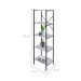 Estante com 5 Prateleiras Tub Branca e Preta 45 cm