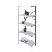 Estante com 5 Prateleiras Tub Branca e Preta 60 cm