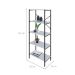 Estante com 5 Prateleiras Tub Branca e Preta 60 cm