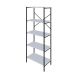 Estante com 5 Prateleiras Tub Branca e Preta 60 cm