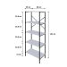 Estante com 5 Prateleiras Tub Branca e Preta 60 cm