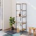 Estante com 5 Prateleiras Tub Mel e Preta 45 cm