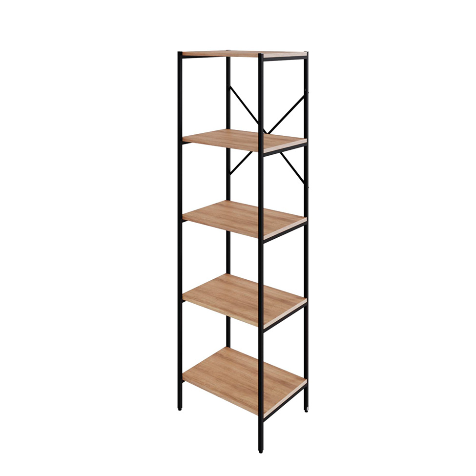 Estante com 5 Prateleiras Tub Mel e Preta 45 cm