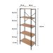 Estante com 5 Prateleiras Tub Mel e Preta 60 cm