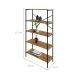 Estante com 5 Prateleiras Tub Mel e Preta 80 cm