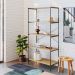 Estante com 5 Prateleiras Tub Mel e Preta 80 cm