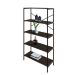 Estante com 5 Prateleiras Tub Nogal e Preta 80 cm