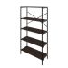 Estante com 5 Prateleiras Tub Nogal e Preta 80 cm