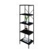 Estante com 5 Prateleiras Tub Preta 45 cm