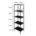 Estante com 5 Prateleiras Tub Preta 45 cm